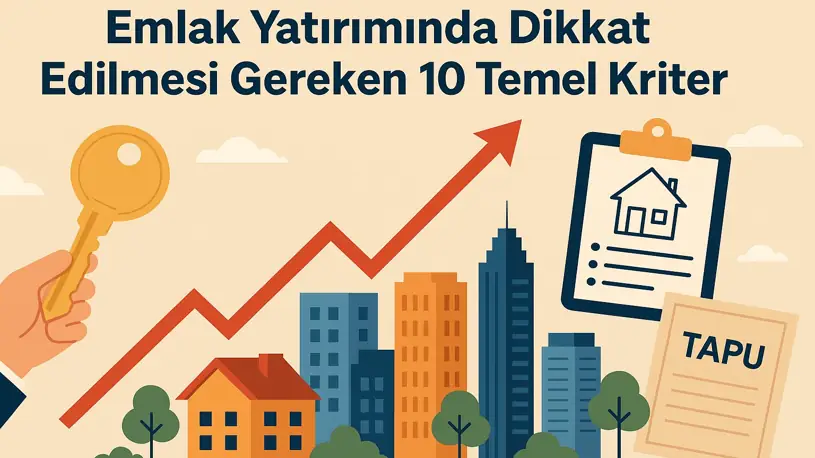 Emlak Yatırımında Dikkat Edilmesi Gereken 10 Kriter