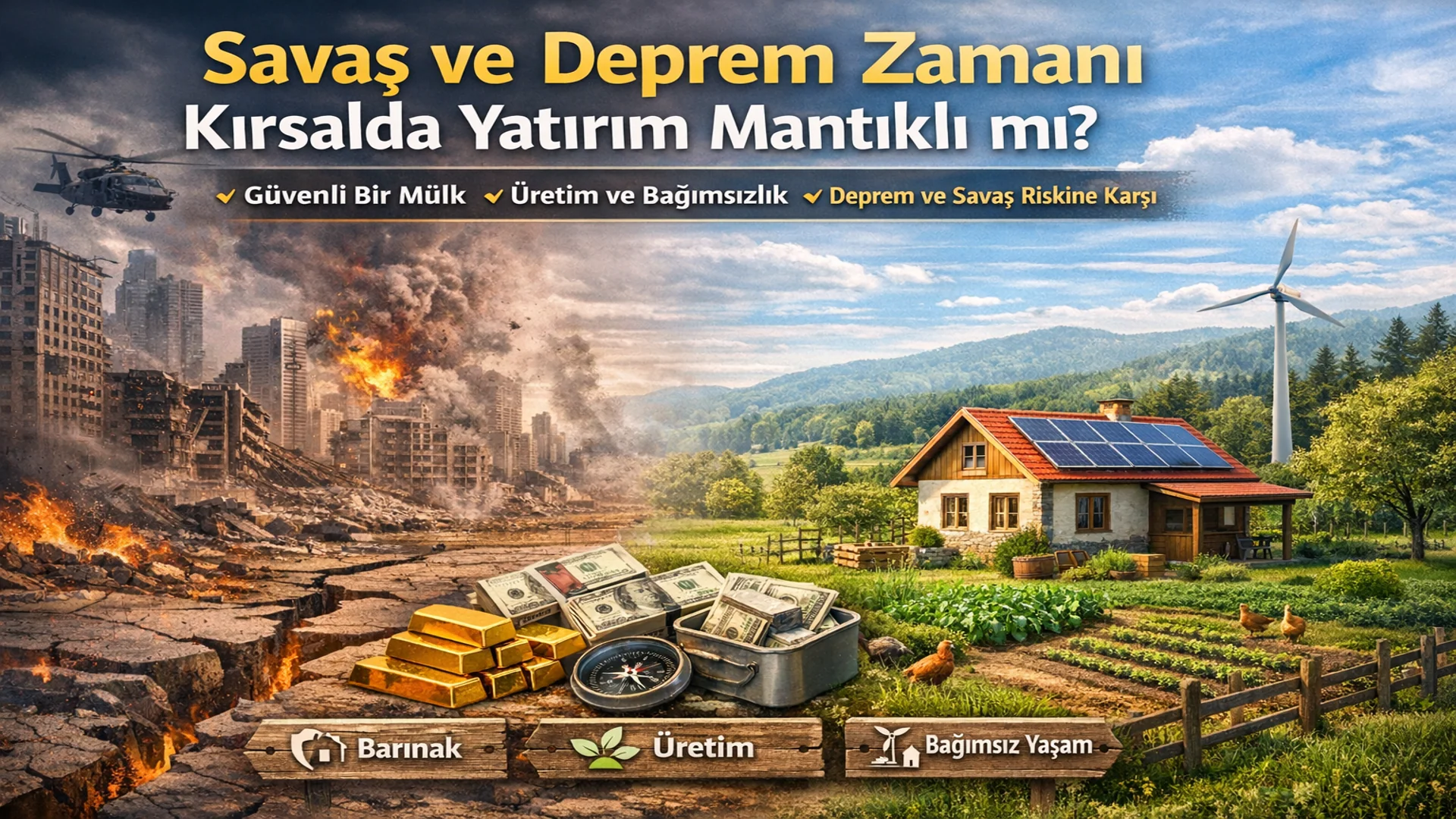 Savaş ve Deprem Olmadan Kırsalda Toprak Yatırımı