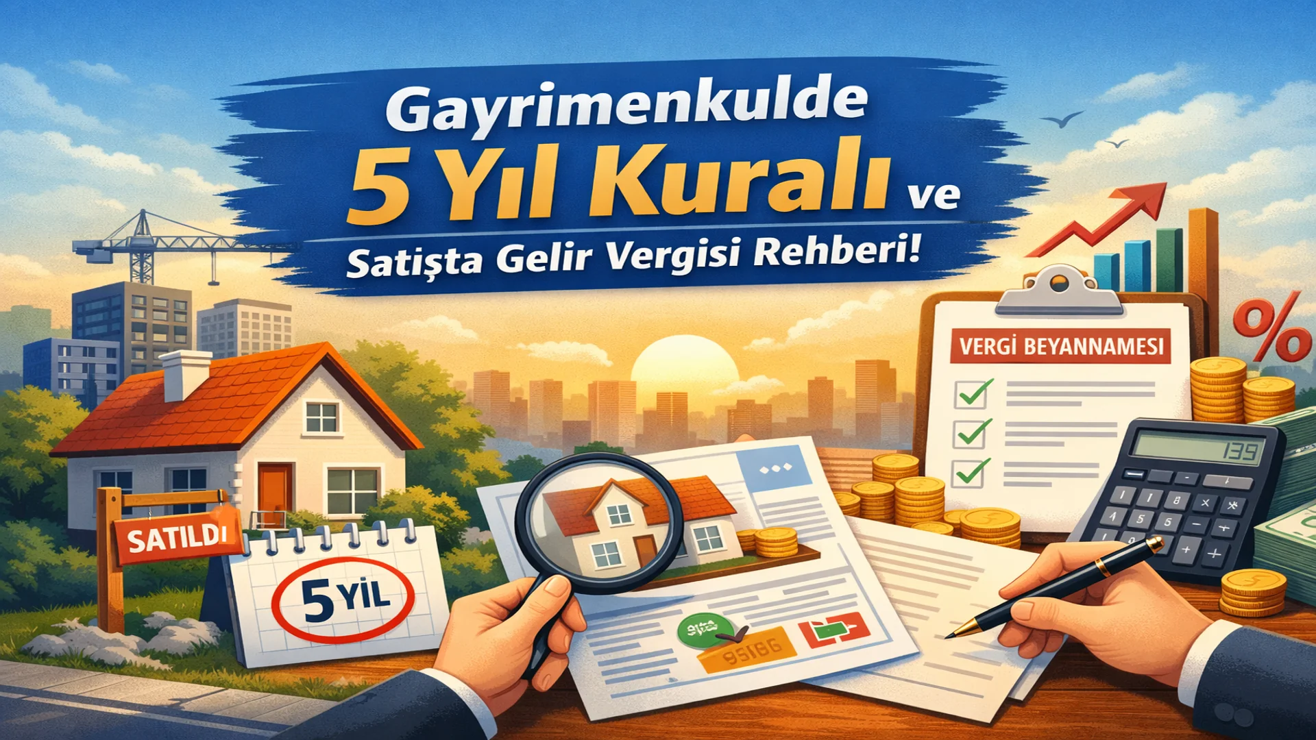 Gayrimenkul 5 Yıl Kuralı ve Satışta Gelir Vergisi Rehberi!
