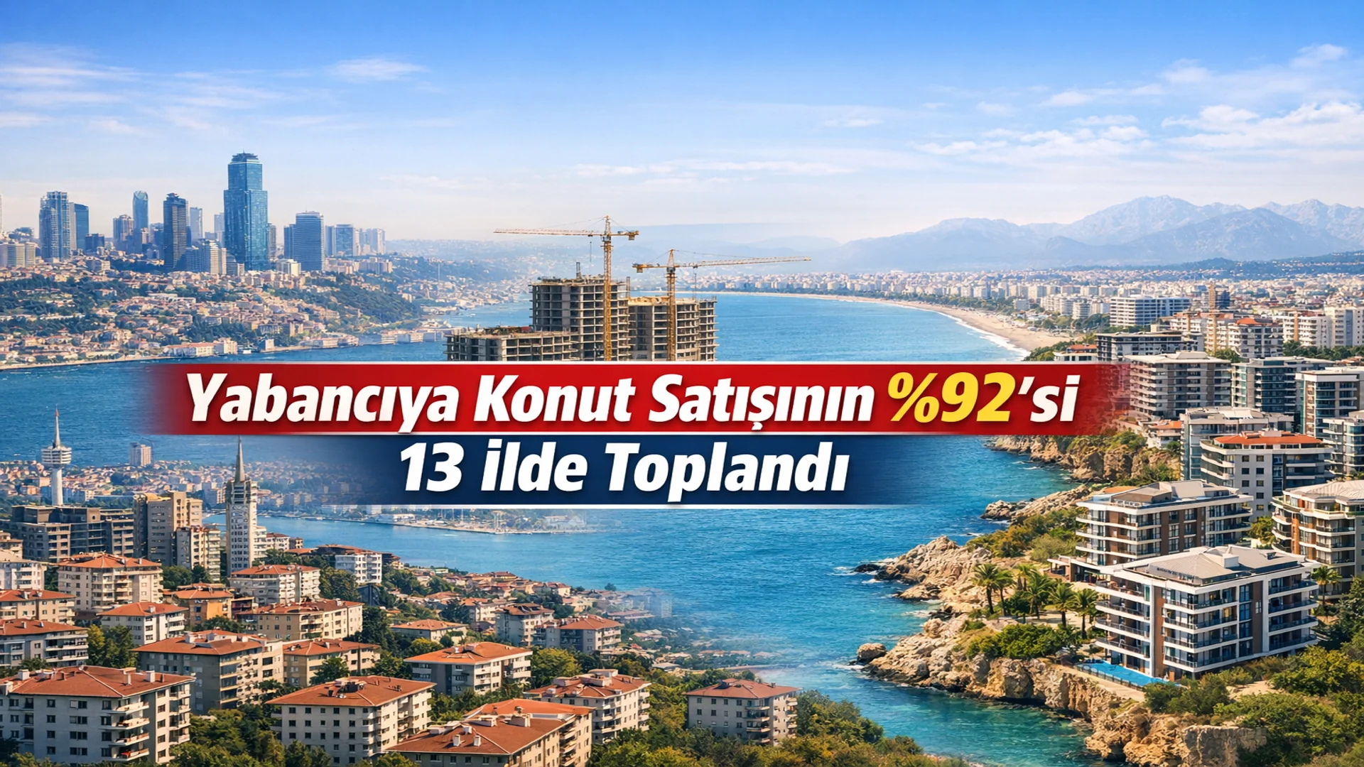 Yabancıya Konut Satışının %92’si Sadece 13 İlde Toplandı