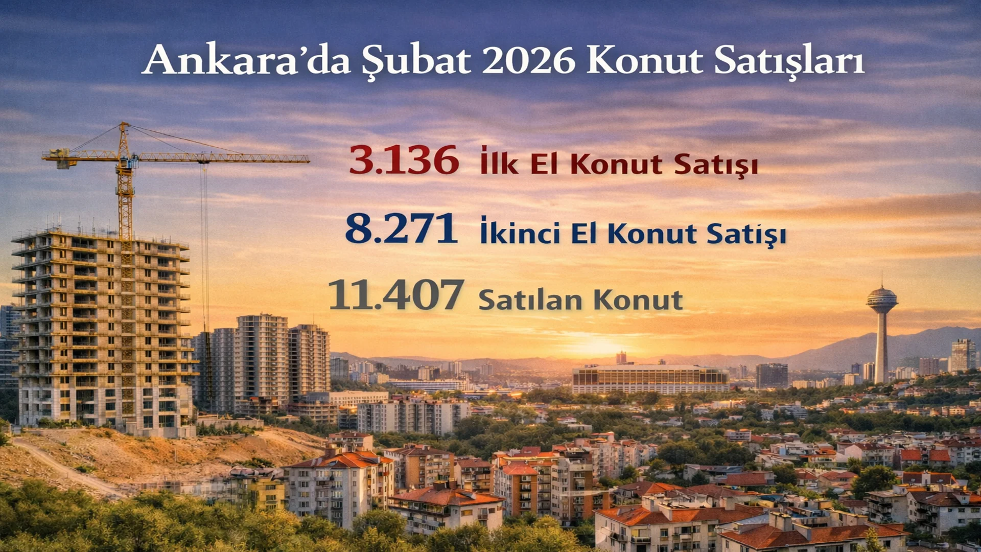 Ankara Konut Piyasasında Şubat 2026 Satış Verileri