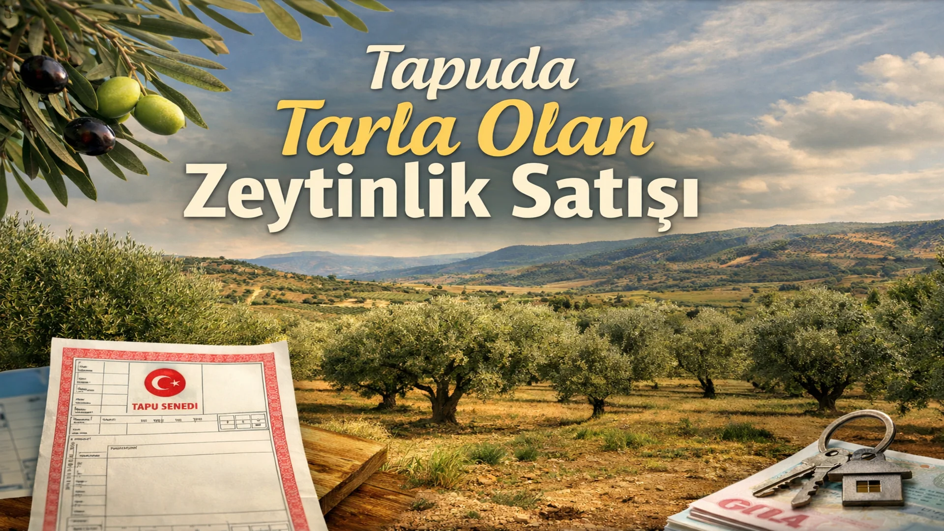 Tapuda Tarla Olan Zeytinlik Satışı