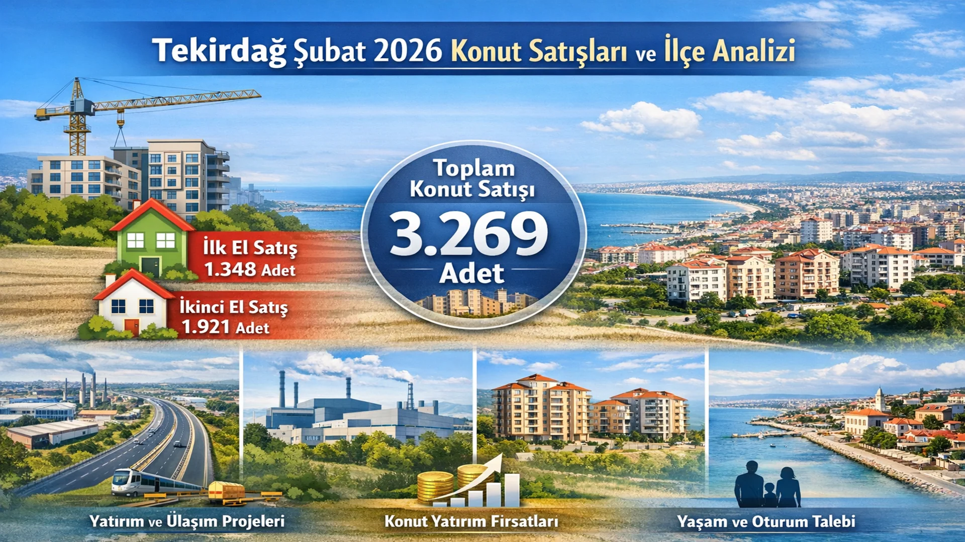 Tekirdağ Şubat 2026 Konut Satışları ve İlçe Analizi