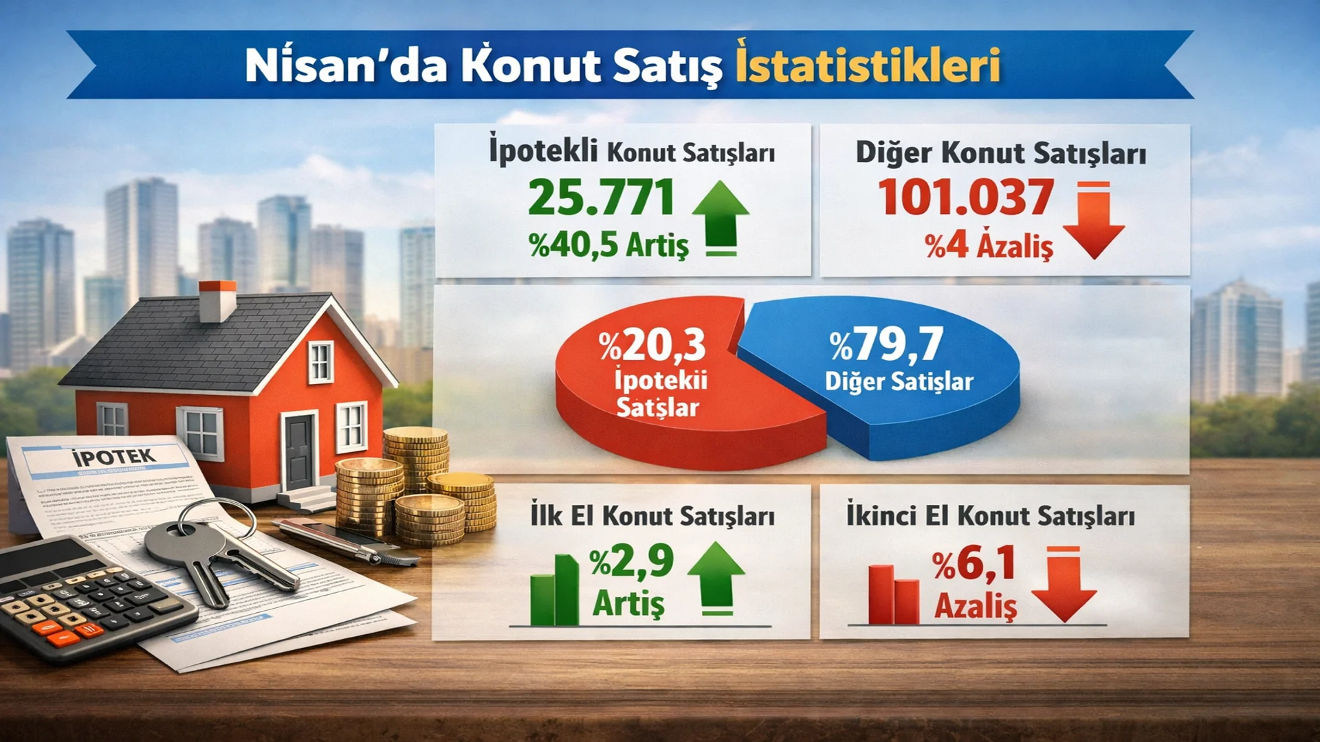 Nisan’da İpotekli Konut Satışları Zirveye Çıktı