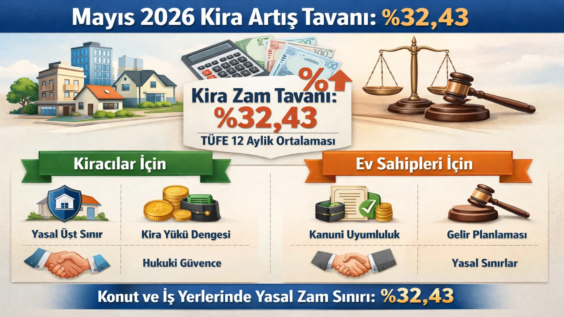 Mayıs 2026 Kira Artış Tavanı: %32,43