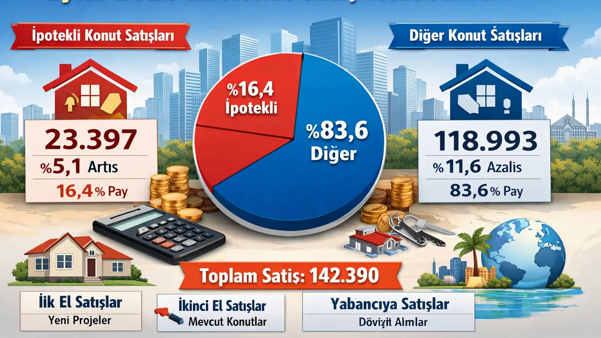 Eylül 2026’da Konut Satışlarında İpotekli İşlemler Artışta